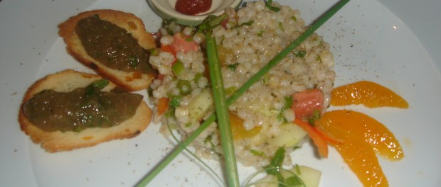 Barley salad & eggplant tapenade