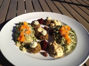 Middle Eastern Plate - best falafel I've ever had!