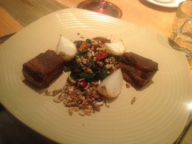 Charred Mushroom Bread Pudding