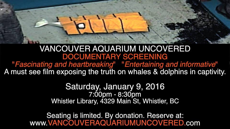 Vancouver Aquarium Uncovered Film Screening – January&nbsp;9th
