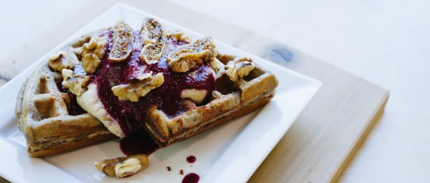 Green Moustache Banana Buckwheat Waffles